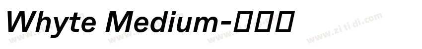 Whyte Medium字体转换